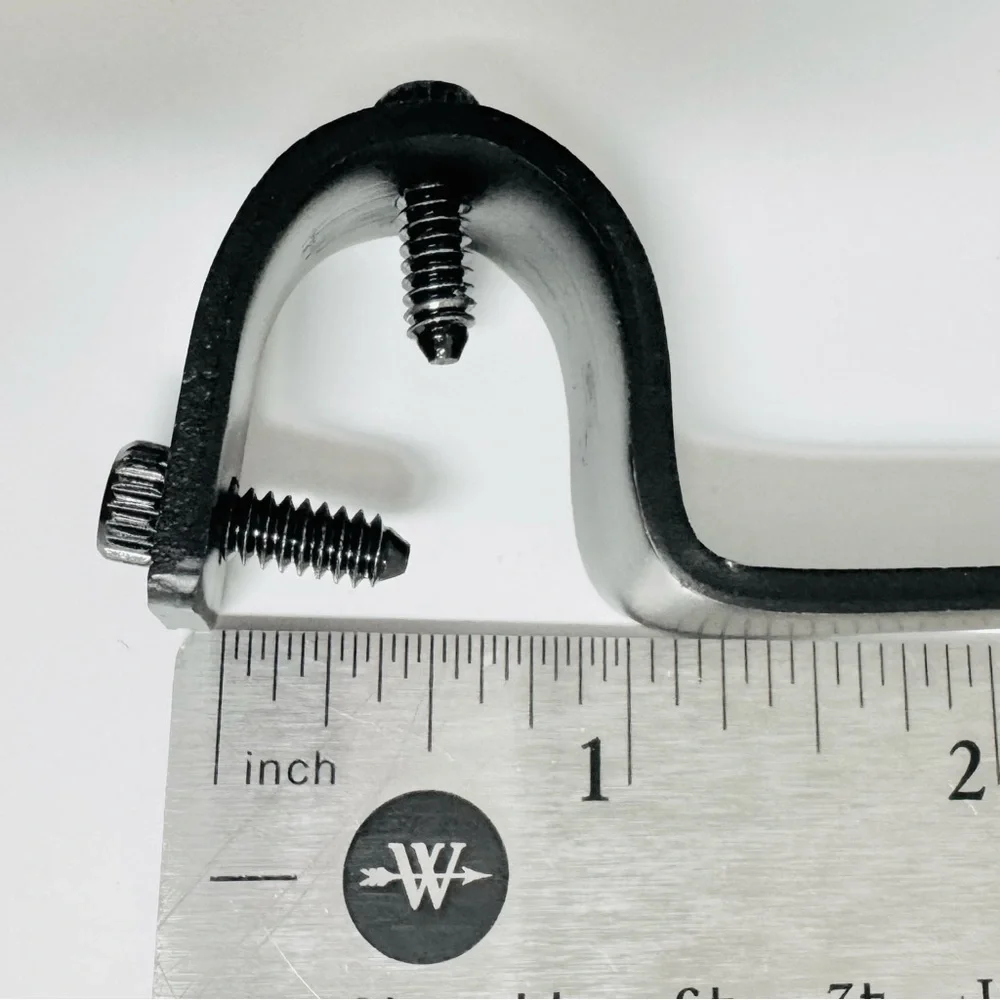 Six Curtain Rod Brackets 3/4” Black Heavy Duty NWT
